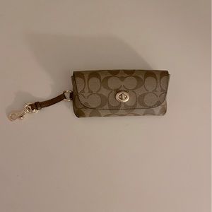 Coach Signature C eye glasses case.
